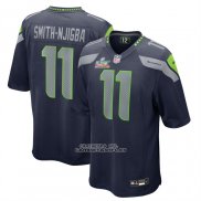 Camiseta NFL Game Seattle Seahawks Jaxon Smith Njigba Super Bowl LX Patch Azul