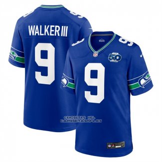 Camiseta NFL Game Seattle Seahawks Kenneth Walker III Alterno 50th Season Royal