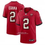 Camiseta NFL Game Tampa Bay Buccaneers Emeka Egbuka 50th Season Rojo Camiseta NFL Game Tampa Bay Buccaneers Emeka Egbuka 50th Season Rojo