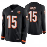 Camiseta NFL Hombre Cincinnati Bengals John Ross Negro Therma Manga Larga