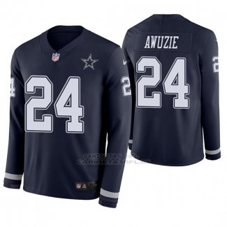 Camiseta NFL Hombre Dallas Cowboys Chidobe Awuzie Azul Therma Manga Larga