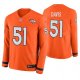 Camiseta NFL Hombre Denver Broncos Todd Davis Naranja Therma Manga Larga