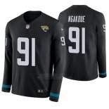 Camiseta NFL Hombre Jacksonville Jaguars Yannick Ngakoue Negro Therma Manga Larga