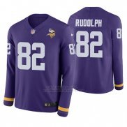 Camiseta NFL Hombre Minnesota Vikings Kyle Rudolph Violeta Therma Manga Larga