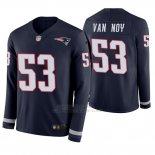 Camiseta NFL Hombre New England Patriots Kyle Van Noy Azul Therma Manga Larga