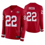 Camiseta NFL Hombre San Francisco 49ers Matt Breida Rojo Therma Manga Larga