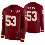 Camiseta NFL Hombre Washington Commanders Zach Brown Burgundy Therma Manga Larga