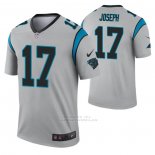 Camiseta NFL Legend Carolina Panthers Greg Joseph Inverted Gris