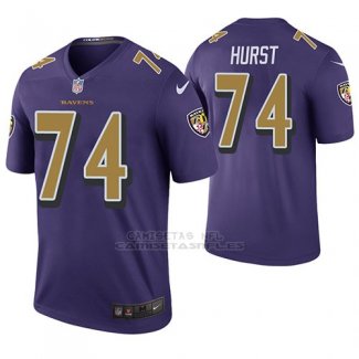 Camiseta NFL Legend Hombre Baltimore Ravens James Hurst Violeta Color Rush