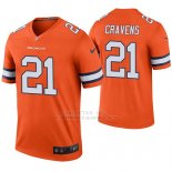 Camiseta NFL Legend Hombre Denver Broncos Su'a Cravens Naranja Color Rush