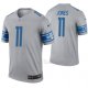 Camiseta NFL Legend Hombre Detroit Lions 11 Marvin Jones Inverted Gris