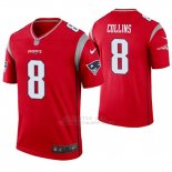 Camiseta NFL Legend Hombre New England Patriots 8 Jamie Collins Inverted Rojo