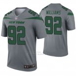 Camiseta NFL Legend Hombre New York Jets 92 Leonard Williams Inverted Gris