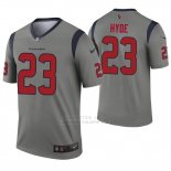 Camiseta NFL Legend Houston Texans 23 Carlos Hyde Inverted Gris