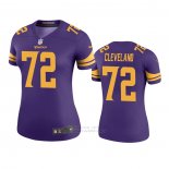 Camiseta NFL Legend Mujer Minnesota Vikings 72 Ezra Cleveland Violeta
