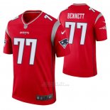 Camiseta NFL Legend New England Patriots Legend Michael Bennett Inverted Rojo