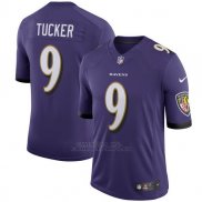 Camiseta NFL Limited Hombre Baltimore Ravens 9 Justin Tucker Violeta Speed Machine