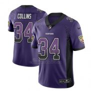 Camiseta NFL Limited Hombre Baltimore Ravens Alex Collins Violeta 2018 Drift Fashion Color Rush