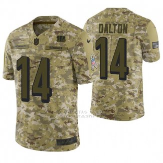 Camiseta NFL Limited Hombre Cincinnati Bengals Andy Dalton Camuflaje 2018 Salute To Service