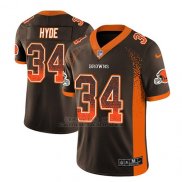 Camiseta NFL Limited Hombre Cleveland Browns Carlos Hyde Marron 2018 Drift Fashion Color Rush