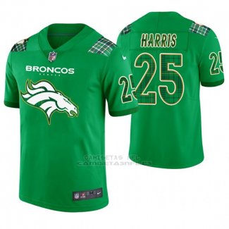 Camiseta NFL Limited Hombre Denver Broncos Chris Harris St. Patrick's Day Verde