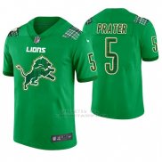 Camiseta NFL Limited Hombre Detroit Lions Matt Prater St. Patrick's Day Verde