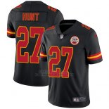 Camiseta NFL Limited Hombre Kansas City Chiefs 27 Kareem Hunt Negro Stitched Rush