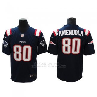 Camiseta NFL Limited Hombre New England Patriots 80 Ahombredola Azul Rush