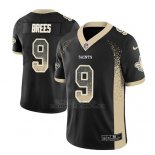 Camiseta NFL Limited Hombre New Orleans Saints Drew Brees Saints Negro 2018 Drift Fashion Color Rush