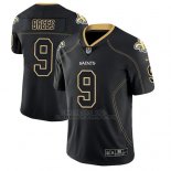 Camiseta NFL Limited Hombre New Orleans Saints Drew Brees Saints Negro Color Rush 2018 Lights Out