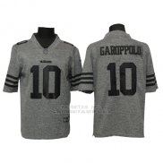 Camiseta NFL Limited Hombre San Francisco 49ers 10 Jimmy Garoppolo Gris