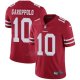 Camiseta NFL Limited Hombre San Francisco 49ers 10 Jimmy Garoppolo Rojo Stitched Vapor Untouchable