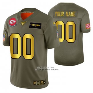 Camiseta NFL Limited Kansas City Chiefs Personalizada 2019 Salute To Service Verde