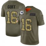 Camiseta NFL Limited Los Angeles Rams Goff 2019 Salute To Service Verde