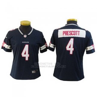 Camiseta NFL Limited Mujer Dallas Cowboys 4 Dak Prescott Negro