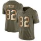 Camiseta NFL Limited Mujer Dallas Cowboys 82 Jason Witten Verde Oro Stitched 2017 Salute To Service