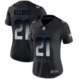 Camiseta NFL Limited Mujer Dallas Cowboys Elliott Smoke Fashion Negro