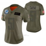 Camiseta NFL Limited Mujer Detroit Lions Jahlani Tavai 2019 Salute To Service Verde