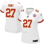 Camiseta NFL Limited Mujer Kansas City Chiefs 27 Kareem Hunt Blanco