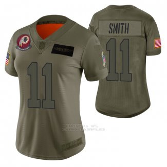 Camiseta NFL Limited Mujer Washington Commanders Alex Smith 2019 Salute To Service Verde