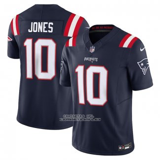 Camiseta NFL Limited New England Patriots Mac Jones Vapor F.U.S.E. Azul