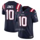 Camiseta NFL Limited New England Patriots Mac Jones Vapor F.U.S.E. Azul