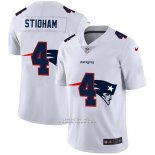 Camiseta NFL Limited New England Patriots Stidham Logo Dual Overlap Blanco