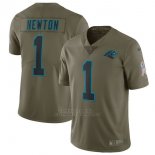 Camiseta NFL Limited Nino Carolina Panthers 1 Newton Verde