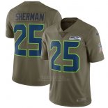 Camiseta NFL Limited Nino Seattle Seahawks 25 Sherman 2017 Salute To Service Verde