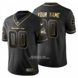 Camiseta NFL Limited Seattle Seahawks Personalizada Golden Edition Negro