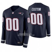 Camiseta NFL New England Patriots Personalizada Azul Therma Manga Larga