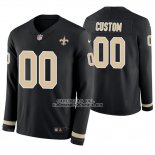 Camiseta NFL New Orleans Saints Personalizada Negro Therma Manga Larga