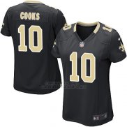 Camiseta New Orleans Saints Cooks Negro Nike Game NFL Mujer