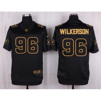 Camiseta New York Jets Wilkerson Negro Nike Elite Pro Line Gold NFL Hombre